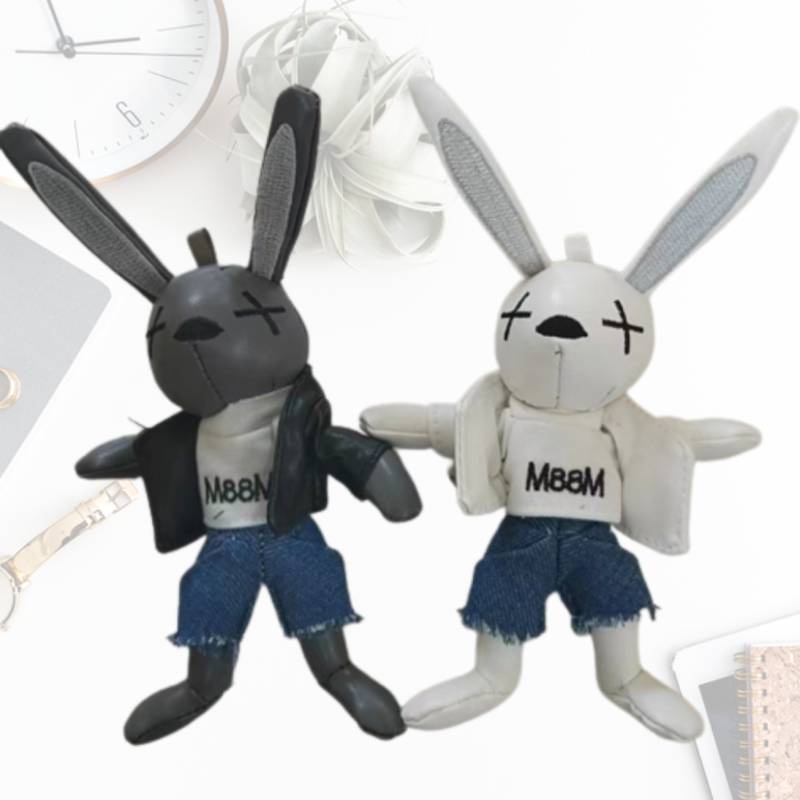 Mainan Anak Bunny Plush Warna Warni Hitam Putih Desain Unik Dan Menarik