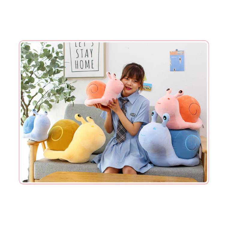 Lucu Dan Cuddly Plush Snail Toy- Boneka Bantal Binatang Lembut Dan Nyaman Untuk Anak Dan Bayi Hadiah Ulang Tahun Yang Sempurna