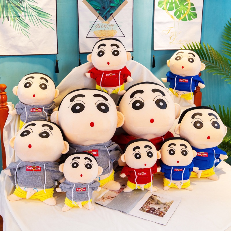 Adorable Crayon Shin-chan Plushie Dengan Bahan Stretch Filling Empat Arah