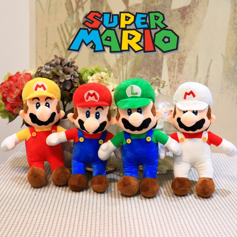 Boneka Plush Super Mario Desain High-detail Dengan Sentuhan Halus Dan Isian Katun Pp Halus 25cm/30cm