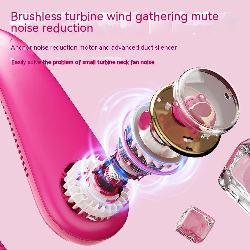 Disney Kipas Angin Gantung Leher Portable Gathering Wind Tiga Mode Kipas mini Adjustable Angle Tahan Lama Baterai