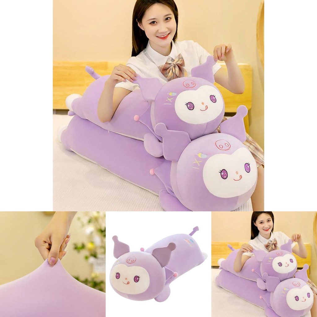 Menemani Mainan Mewah Kuromi Strip Besar Bantal Tidur Nyaman80/100 Cm