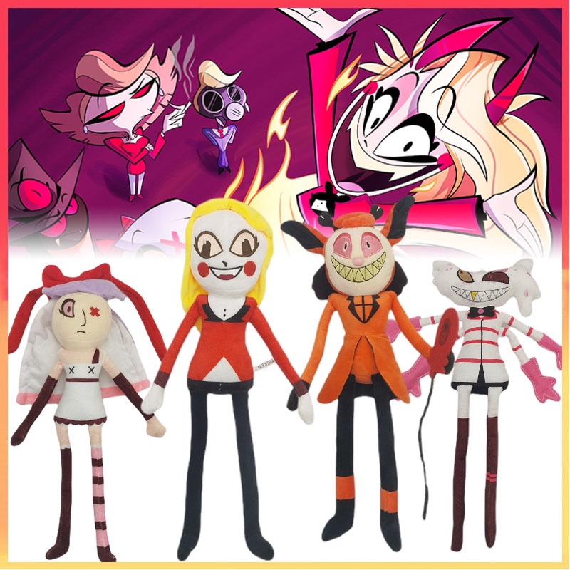 Hazbin Hotel Charlie Alastor Plush Doll Lembut Anime Malaikat Debu Plushie Mainan Hadiah