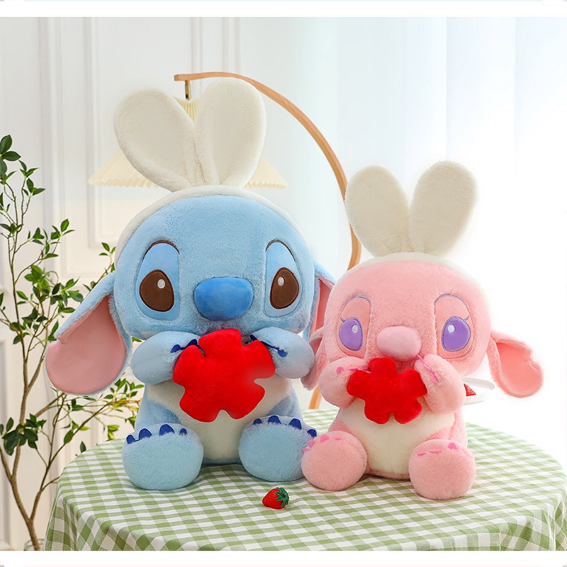 Stitch Lilo and Plush Toy Stuffed Doll Lempar Bantal Ornamen Rumah Anak Dekorasi Hadiah