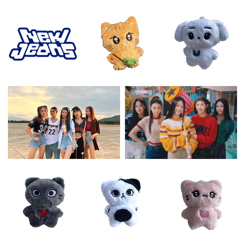 Haerin Gantungan Kunci Mainan Mewah Feline Hitam Dan Putih Unik Dan Menawan