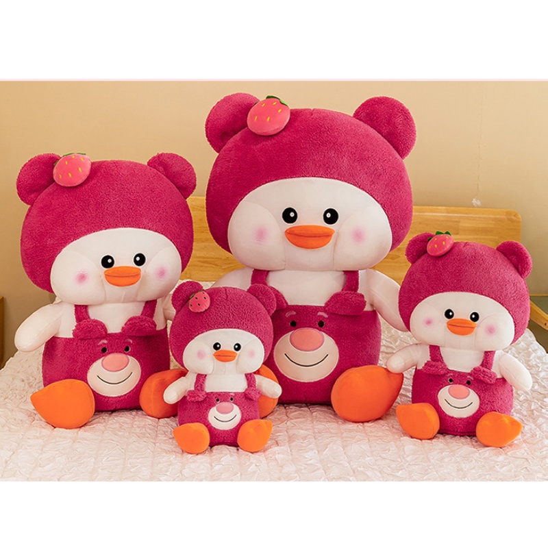 Koleksi Mainan Plush Motif Strawberry Duckling Binatang Bukan Kartun Untuk Anak-Anak '