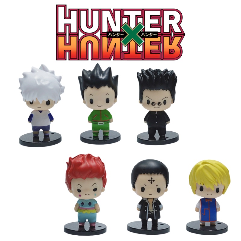 Set Action Figure Pvc Hunterhunter Unik, Gon, Killua, Kurapika, Chrollo, Feitan, Biskuit Karakter