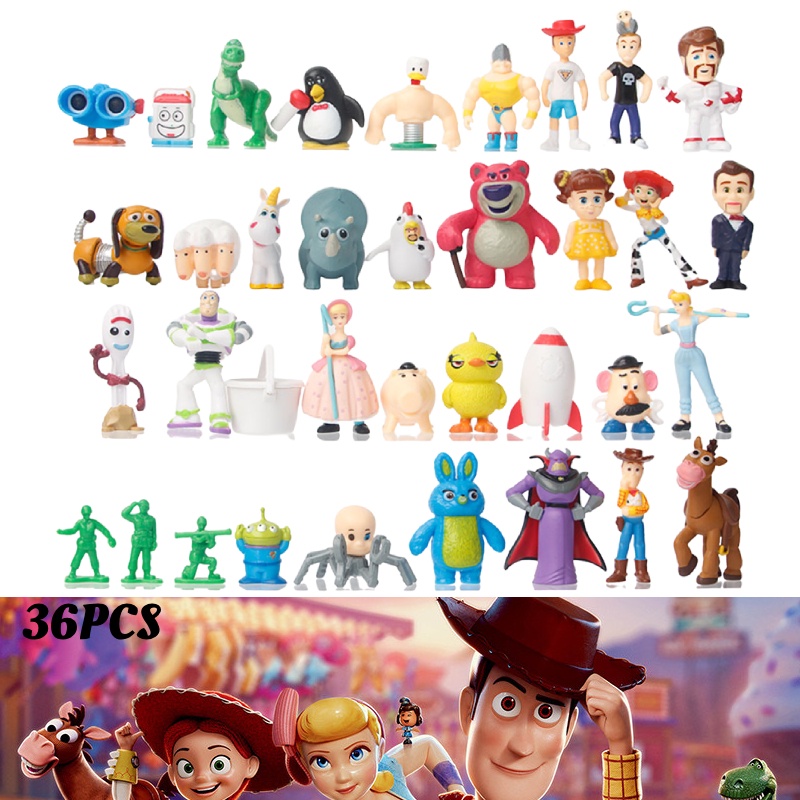 Pvc Mini Figure Set Toy Story 4karakter Woody, Buzz Lightyear, Dan Lainnya!