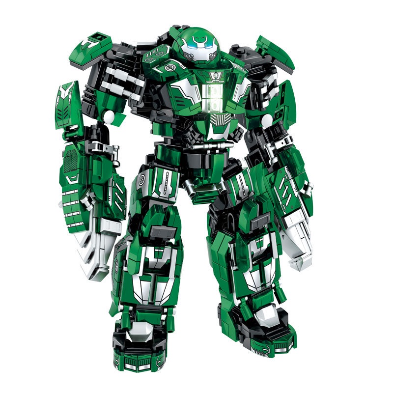 Mecha Series Avenger Hulk Building Blocks DIY Mainan Perakitan Morfing Mesin