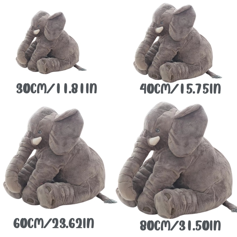 Boneka Gajah Lucu Boneka Plush Pillow Boneka Bantal Punggung Dekorasi Rumah Hadiah Mainan Anak