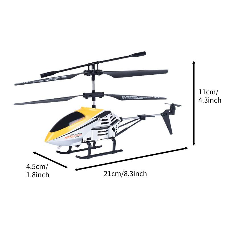Mainan Lampu Helikopter Remote Control Tubuh Paduan Tahan Lama Pengisian USB Hadiah Anak
