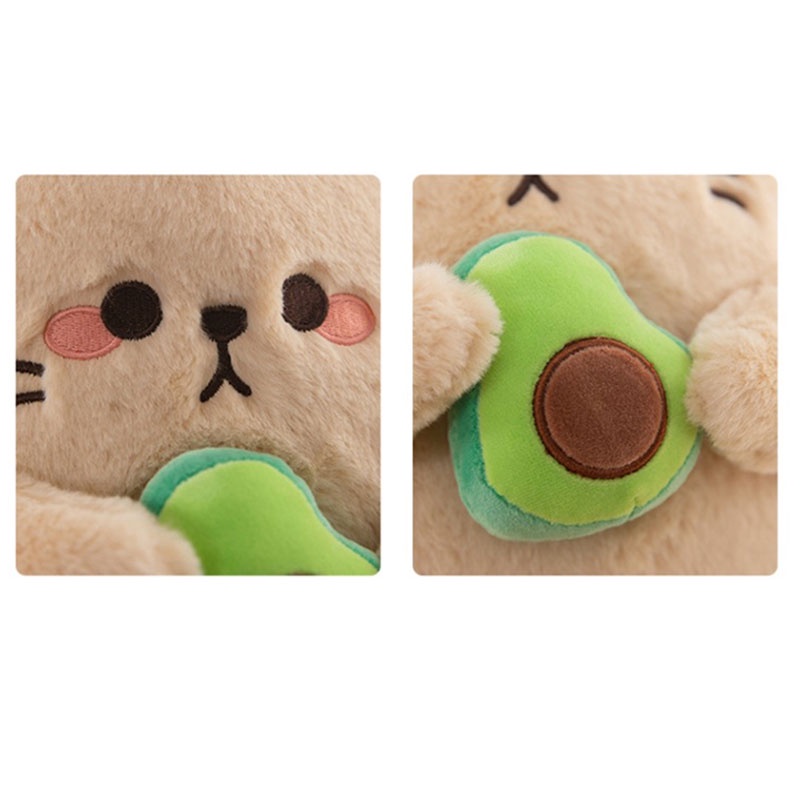 Avocado Cat Plush Toy Nap pillow Cushion Fluffy Huggable Katun PP Berkualitas Tinggi