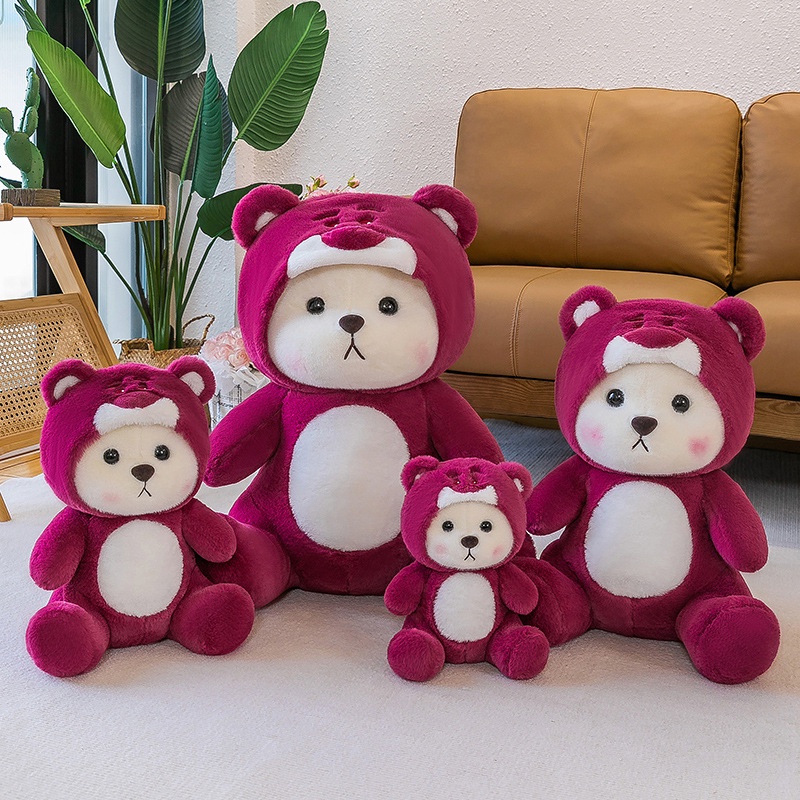 28-45 cm Kawaii Teddy Tales Mainan Mewah Boneka Transformasi Lena Bear Dengan Kain Lucu Lembut Boneka Bantal Tidur Gadis Dekorasi Kamar Mainan Anak