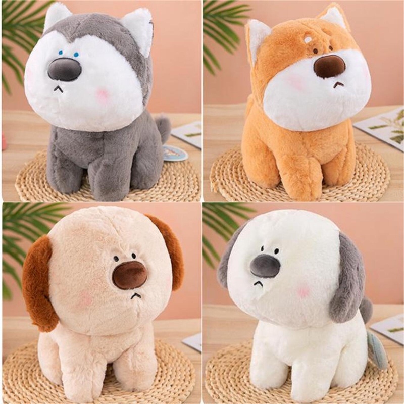 Boneka Pet Mewah Cuddly Dan Super Lembut Cute Husky Dan Shiba Inu, 25cm