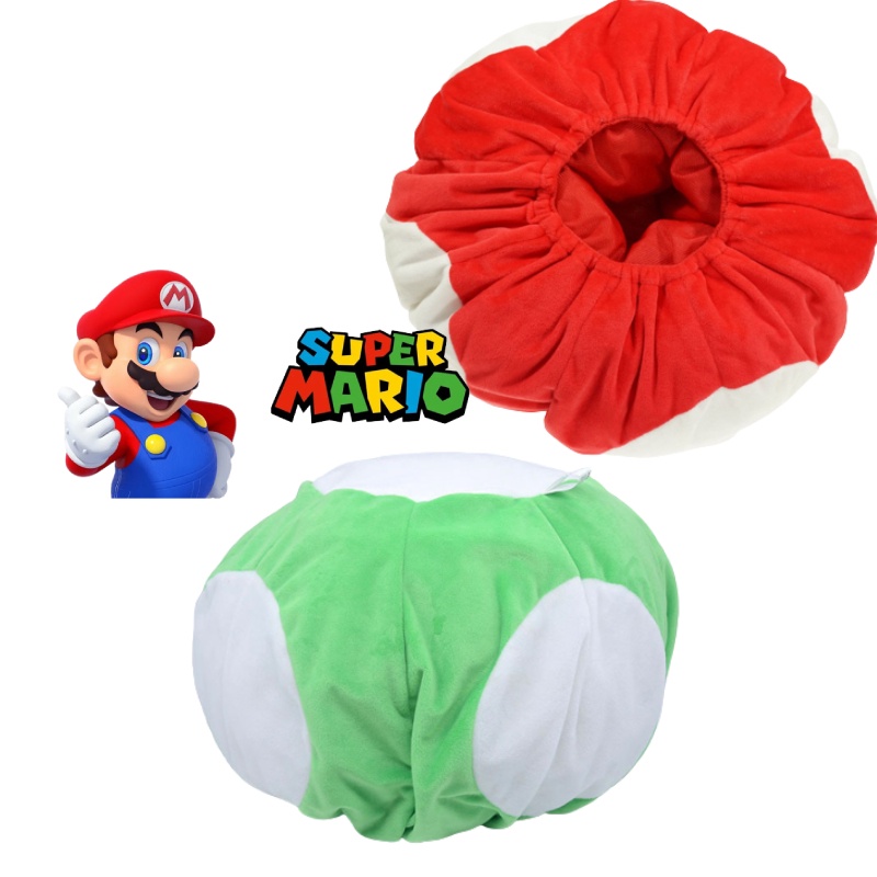 Boneka Mainan Plush Topi Mario Warna Hijau Dan Merah Lucu Untuk Anak Dan Dewasa