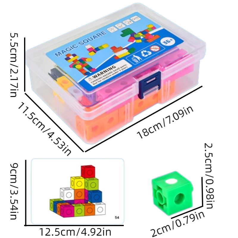 Mainan Edukasi Dini Intelijen Matematika Kotak Kecil Anak-Anak Majelis Blok Bangunan