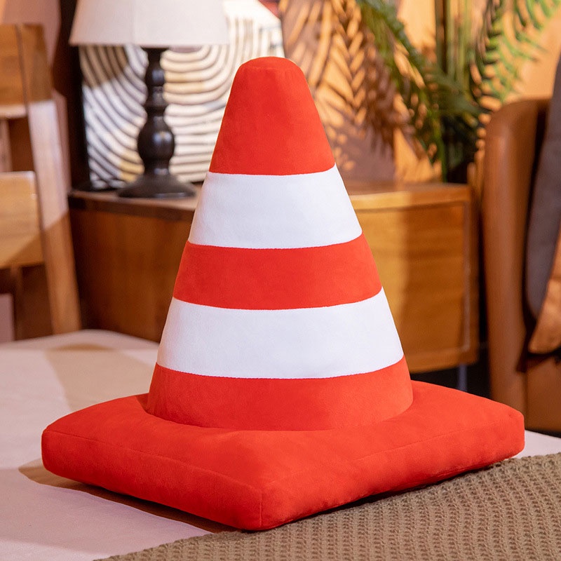 50cm/45cm Traffic Safety Barricade Mainan Mewah Bantal Tidur Alat Peraga Tk