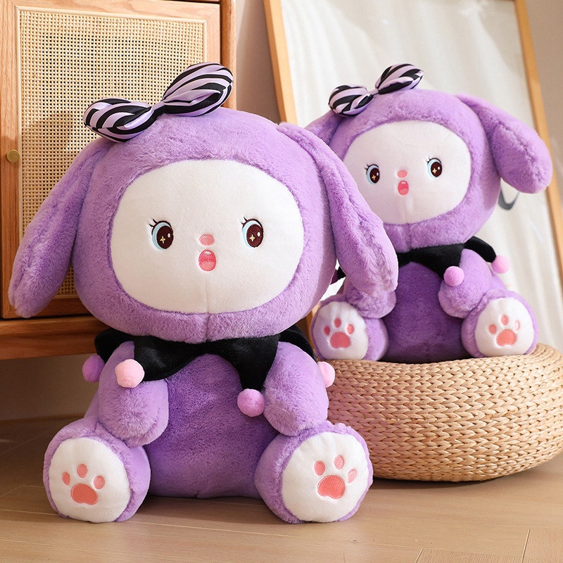 Mainan Plush Kelinci Ungu Lucu Dan Lembut Untuk Hadiah Ulang Tahun Atau Natal Anak Besar Dan Nyaman