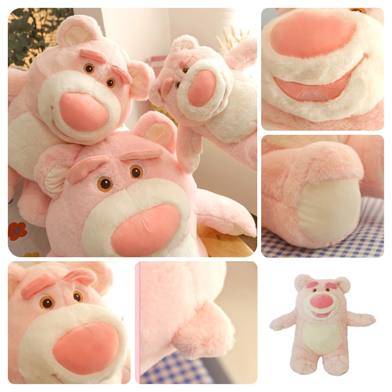 Teddy Pink 30cm Beruang Dengan Strawberry Ideal Untuk Kolektor Dan Memberikan Hadiah