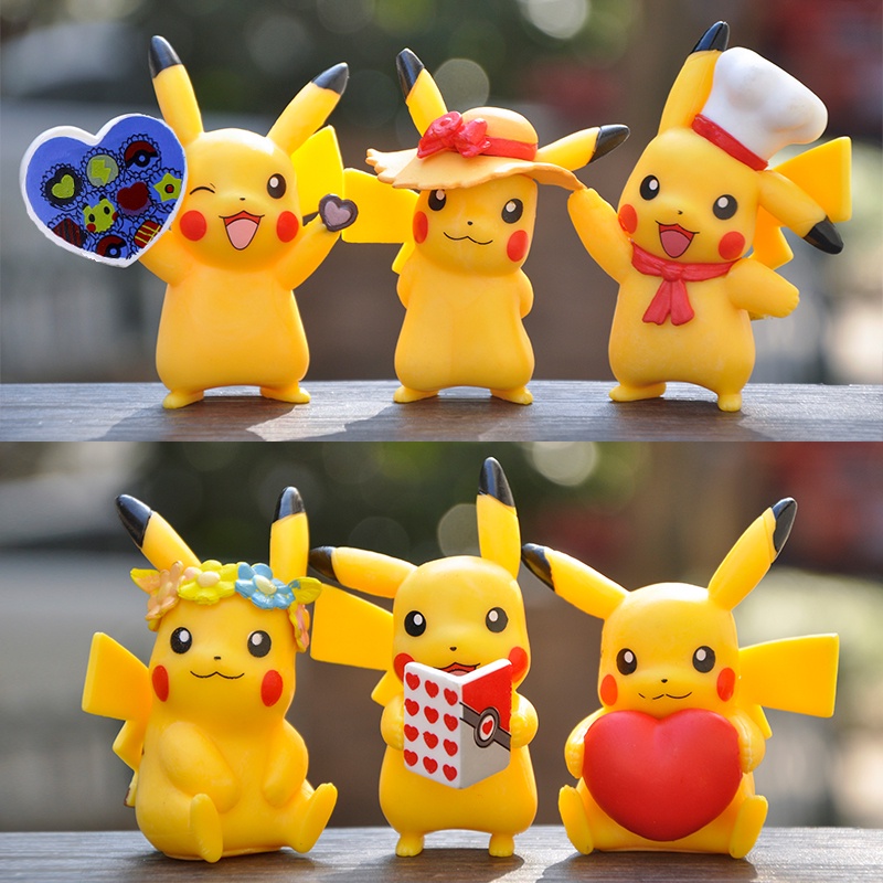 Playful 6-8.5cm Karakter Pikachu Isi6 Dan 12-Pack S Untuk Dan Hiburan Seru