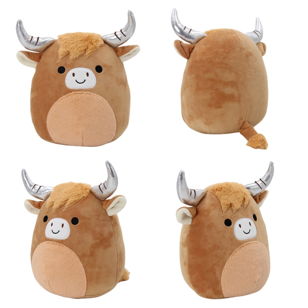 Squishmallow Boneka Plush Sapi Dataran Tinggi Squishy Boneka Lembut Hadiah Mainan Hewan