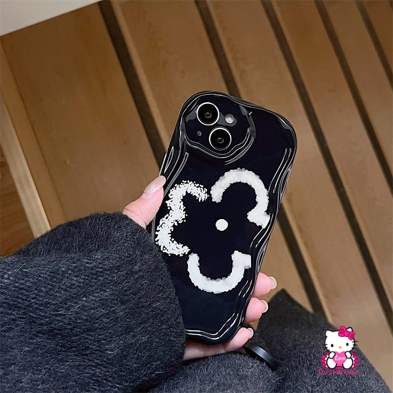 Casing Bunga Sederhana Tepi Melengkung Bergelombang 3D Untuk Redmi A1 9C NFC 10C 10 9 9A 9T 10A A2 POCO M3 Redmi Note11 10Pro Max8 9 11s 10S 10Simple Flower Bunga Tpu Soft Cover