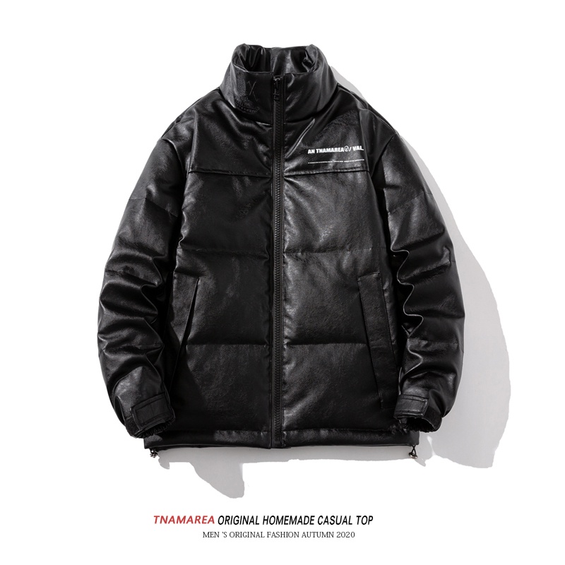 JACKET PRIA Winter China-Chic Down jaket laki-laki bebas berdiri kaki jaket kulit jaket biasa tebal 