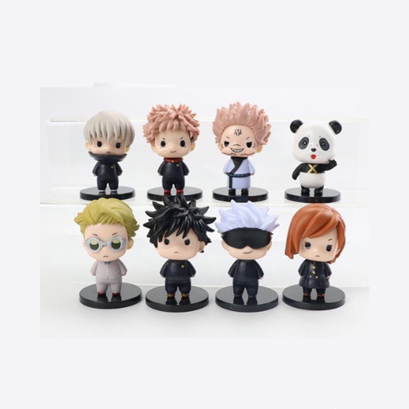 Jujutsu Kaisen Gojo Toge Inumaki Kento Nanami Megumi Nob Figure Model Mainan Boneka