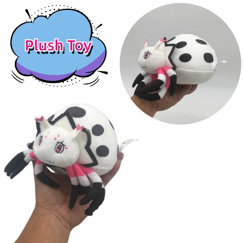 Boneka Plush Spider, Gaya Kartun, Lucu Dan Nyaman, Mainan Mewah Putih