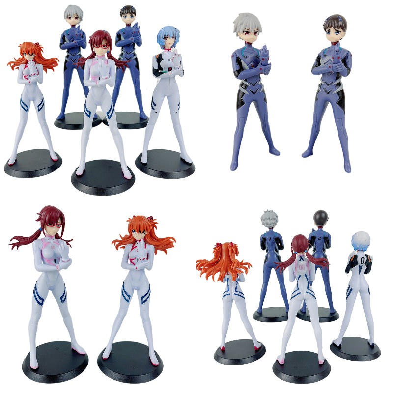 5pcs EVA Neon Figure Genesis Evangelion PVC Ornamen Model Decor Koleksi Boneka