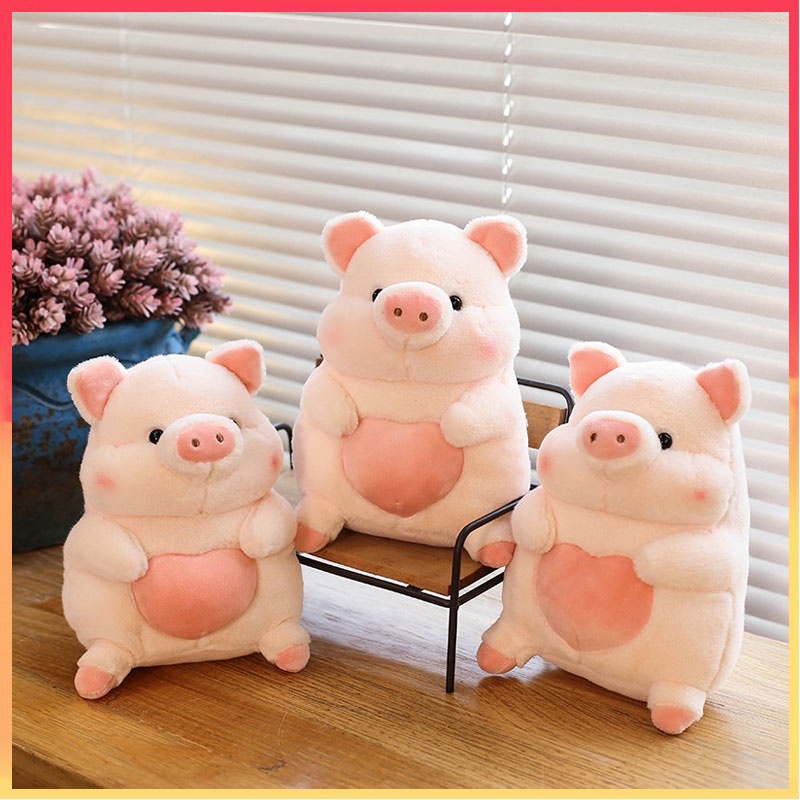 Heart Pig Plush Toy Kids Cushion Bantal Gadis Hadiah Boneka Boneka Dekorasi Rumah