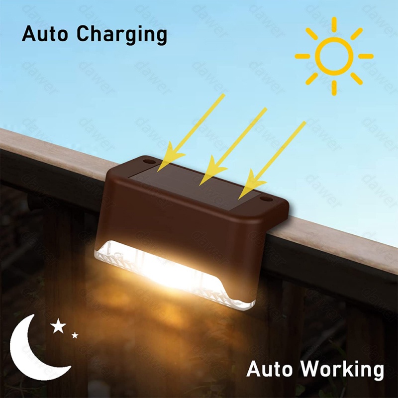 Solar Lamp Path Deck Outdoor Taman Lampu LED Tahan Air Balkon Pencahayaan Dekorasi Untuk Teras Tangga Pagar Solar Light Outdoors