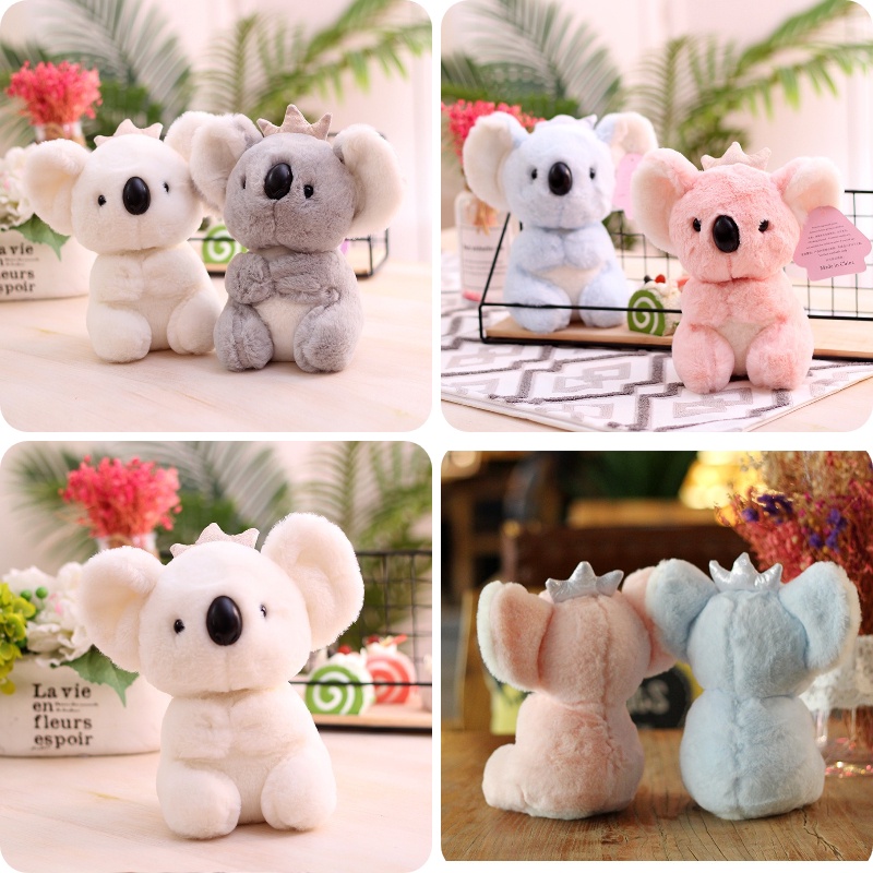 Boneka Koala Plush Kecil Dengan Mahkota Ultra-soft Pendek Mewah Souvenir Australia 23cm