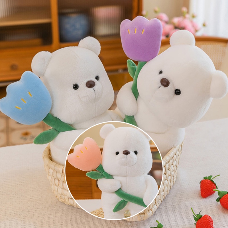 Floral Bear Teddy Plushie Hadiah Terbaik Untuk Sahabat Dan Keluarga