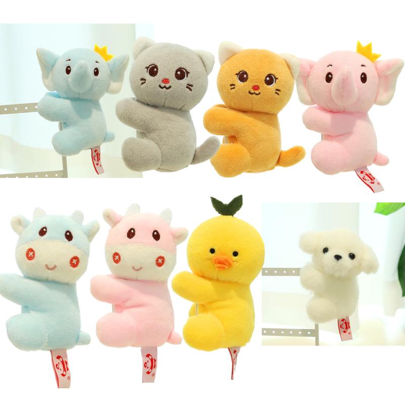 Klip Plush Hewan Gaya Kartun Bulu Pendek Dan Berbagai Pilihan Warna Aksesori Yang Lucu Dan Menyenangkan