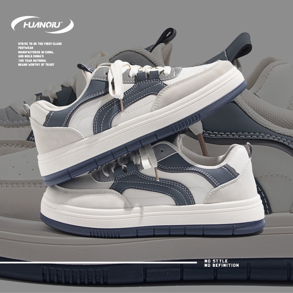 Sepatu snekers pria olahraga HUANQIU Global Small White Shoes  Shoes New Spring and Autumn Sports Sh