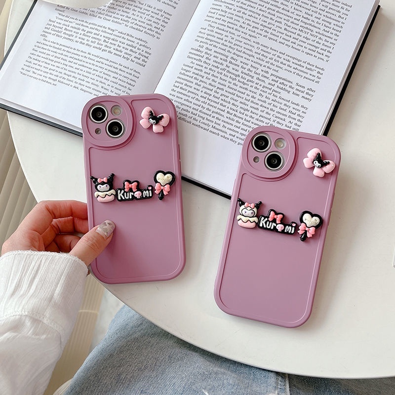 IPHONE Casing Ponsel Desain Simpul Coolommy Kubik Lucu Kartun Kompatibel Dengan Iphone12 13 14 11 Pro Max X Xs Max Xr Frdcf