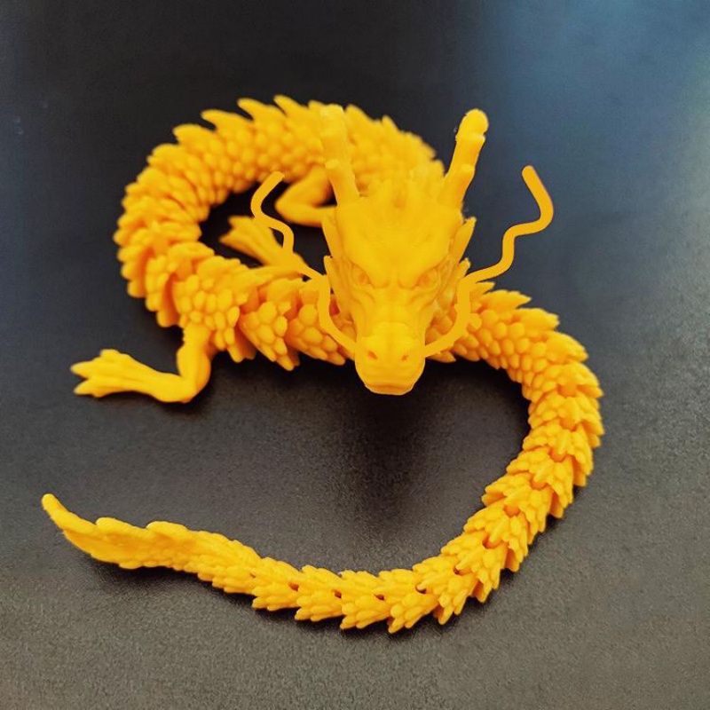 Resin 3D Printed Articulated Model Naga Sambungan Bergerak Dekorasi Aquarium