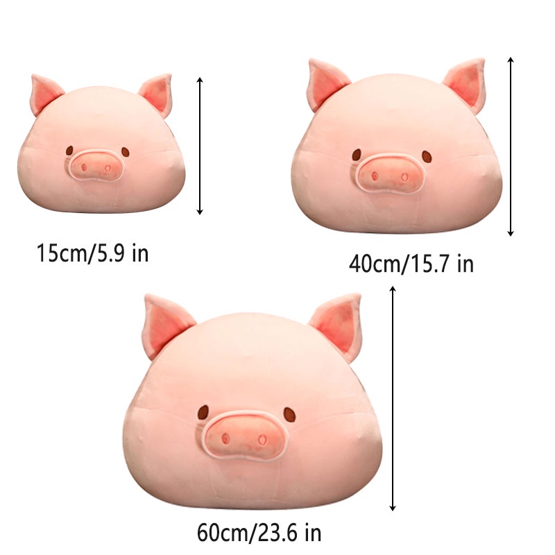 Fluffy Pig Plush Toy Decoration Throw Pillow Boneka Hadiah Pacar15 /40/60cm