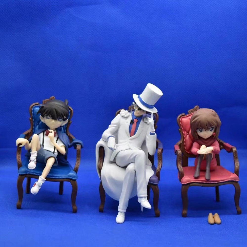 Set Kursi Detektif Conan Koleksi Dengan Model Kid Haibara Conan Pvc