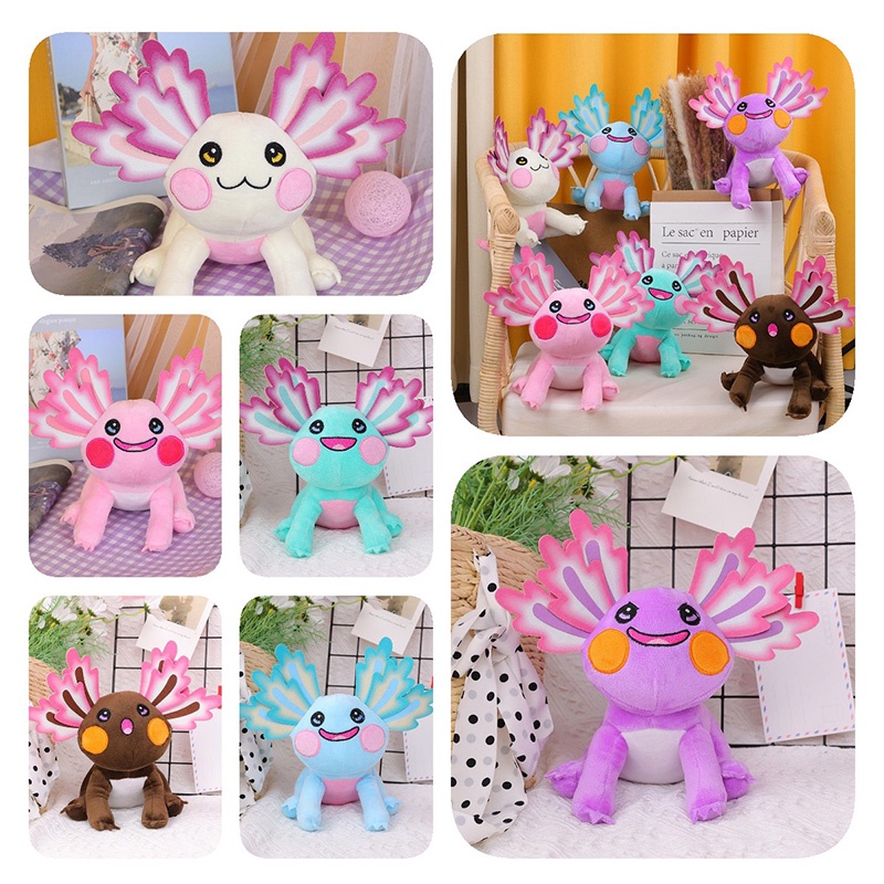 27 cm Axolotl Mainan Mewah Boneka Boneka Salamander Bantal Dekorasi Rumah Ornamen Hadiah Anak