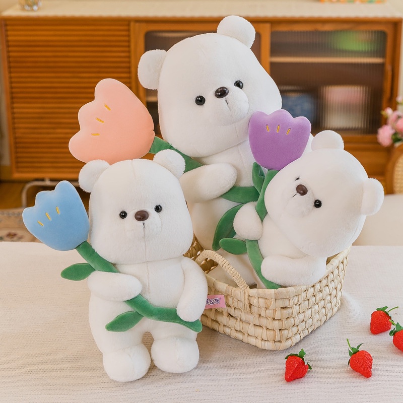 Floral Bear Teddy Plushie Hadiah Terbaik Untuk Sahabat Dan Keluarga