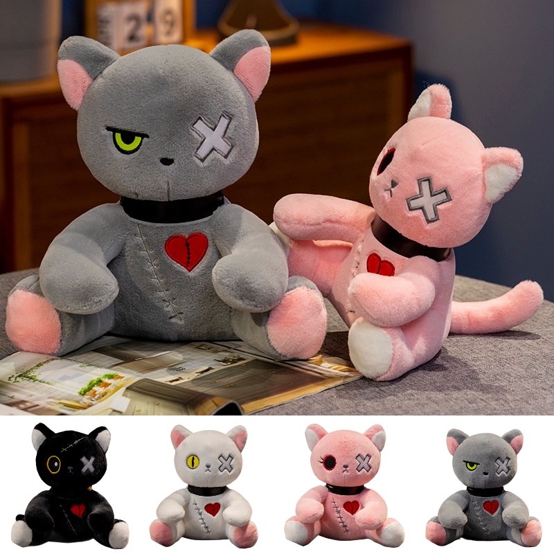 Kucing Reborn Plushie Tema Gelap Imut Dan Cuddly Tersedia Banyak Warna!