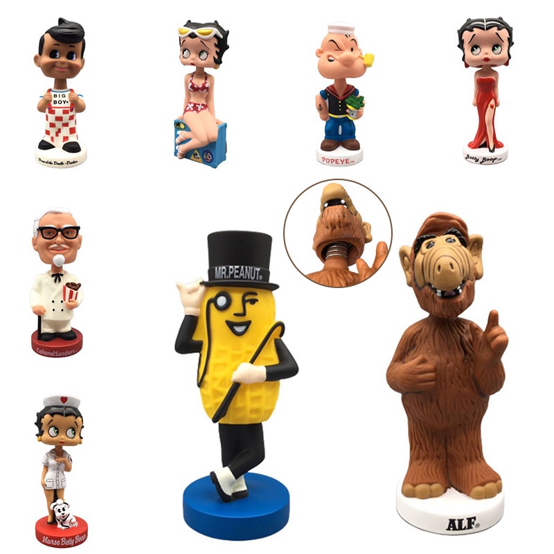 Betty Boop And Popeye Mainan Pvc Figure Boneka Kepala Goyang Lucu Dan Koleksi Untuk Fans