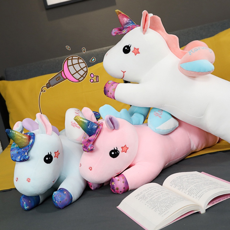 Unicorn Plush Animal Stuffed Doll Mainan Tidur Hadiah Ulang Tahun Anak