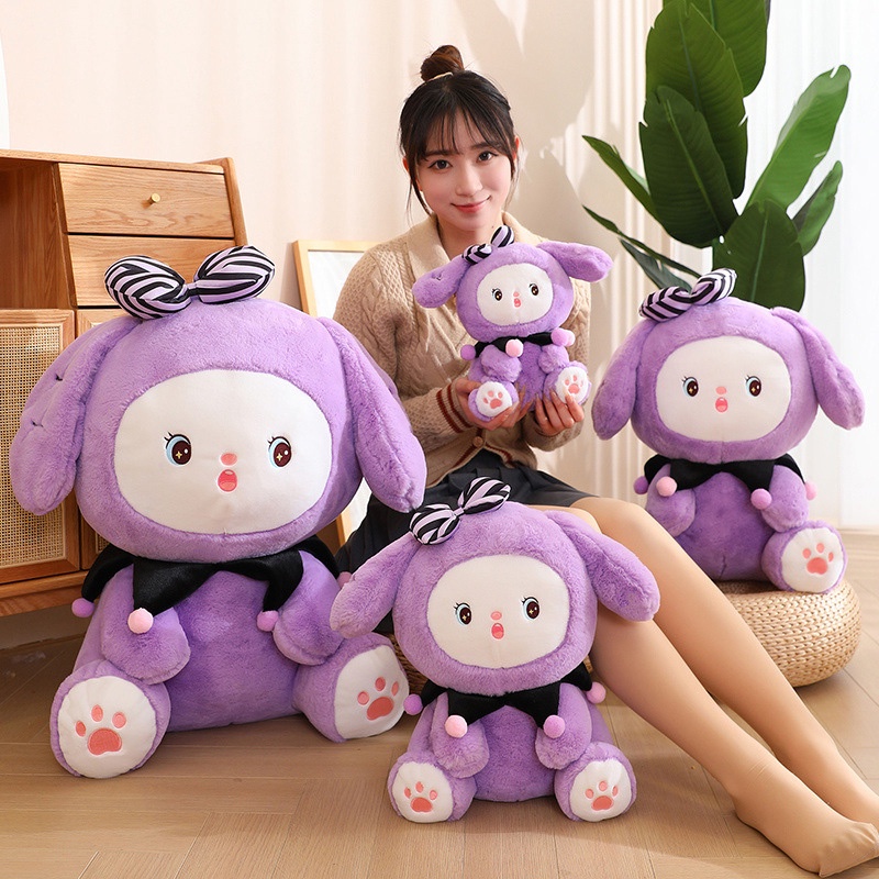 35 Cm/25 cm Kelinci Ungu Mainan Mewah Boneka Boneka Bantal Tidur Bantal Sofa Hadiah Anak