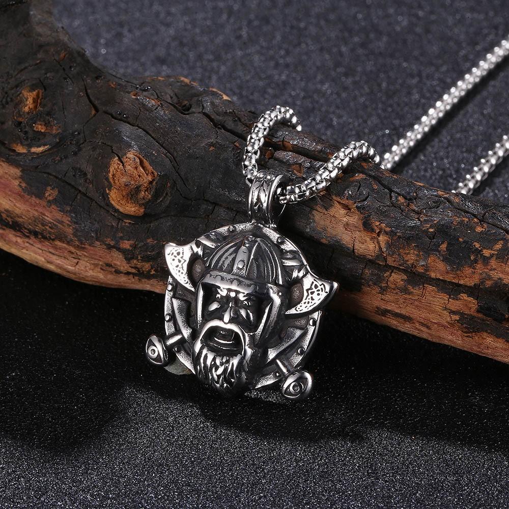 [X C Kalung] Perak Baru Hip Hop Punk Vintage Baja Titanium Liontin Kalung Fashion Pria Kalung Wanita Kalung Hadiah Perhiasan