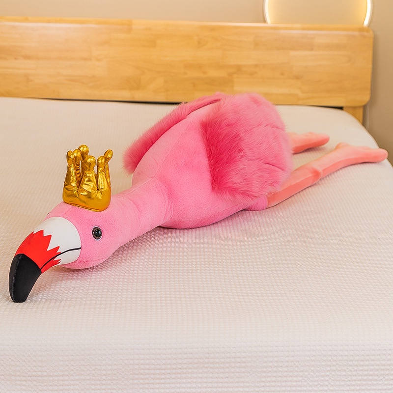 Mahkota Flamingo Pink Mainan Mewah Bantal Tidur Boneka Dekorasi Rumah Hadiah Ulang Tahun Anak