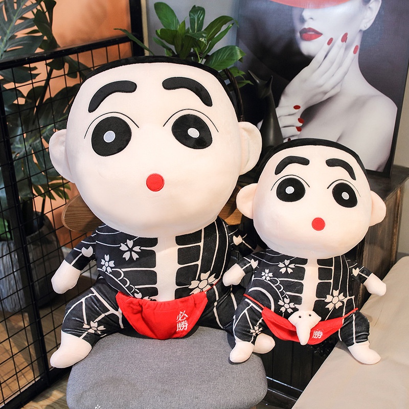 Mainan Boneka Plush Karakter Kartun Shin Chan Untuk Dekorasi Kamar Anak.