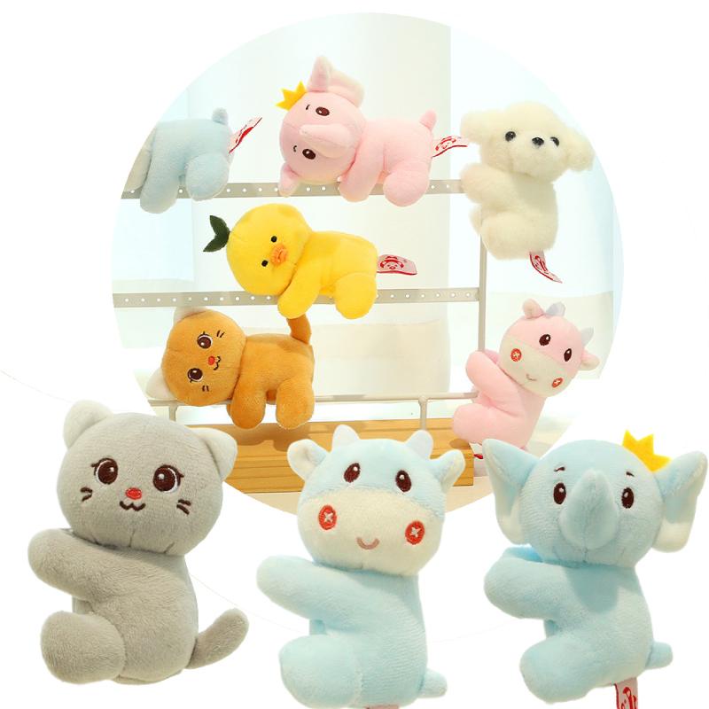Klip Plush Hewan Gaya Kartun Bulu Pendek Dan Berbagai Pilihan Warna Aksesori Yang Lucu Dan Menyenangkan